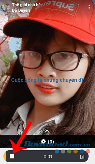 Chạm vào hình vuông để dừng