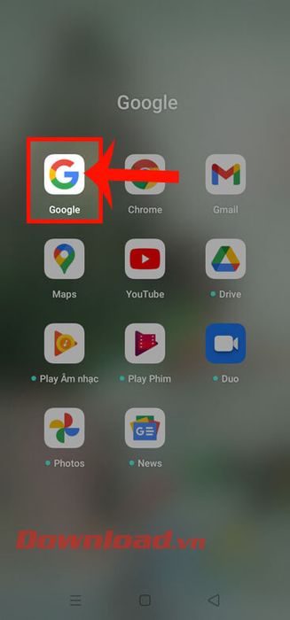 Khởi động ứng dụng Google