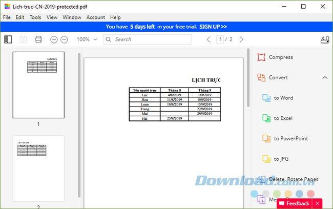 Mở tập tin PDF bằng SmallPDF