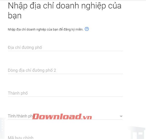 Địa chỉ của doanh nghiệp