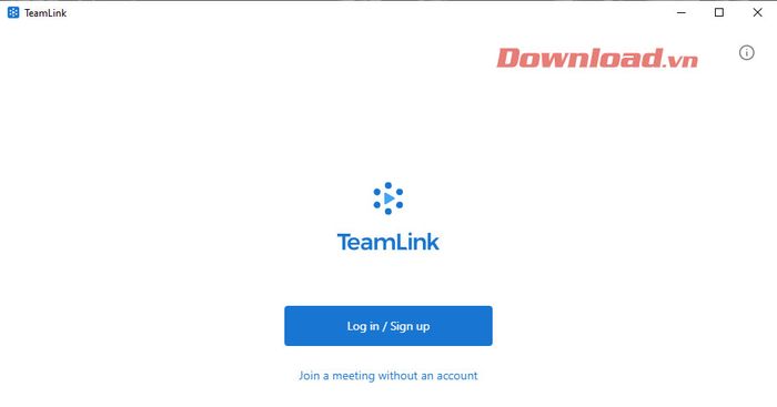 Giao diện của TeamLink sau khi đã cài đặt