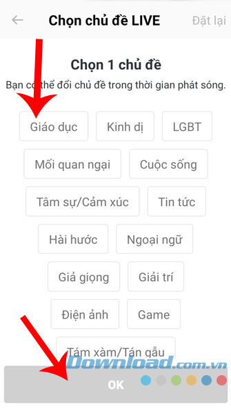 Chọn chủ đề