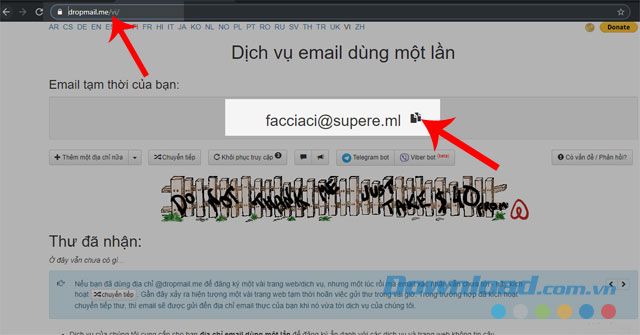 Truy cập vào trang web và nhấn vào biểu tượng Copy