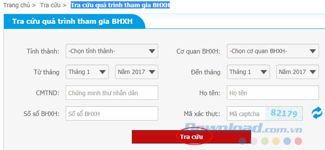 Kiểm tra lịch sử tham gia BHXH