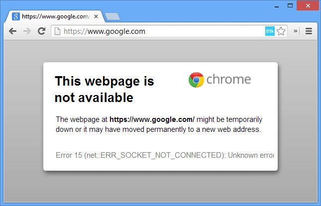 Lỗi Trang web này không khả dụng trên Chrome