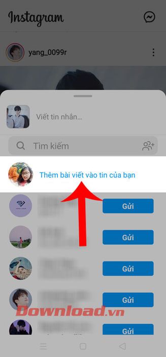 Chọn Thêm vào bản tin của bạn