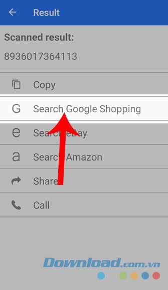 Nhấn vào mục Tìm kiếm Google Shopping