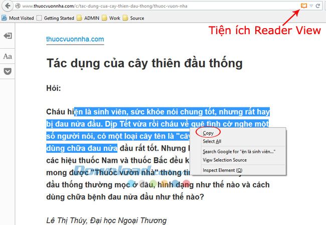 Phương pháp sao chép nội dung từ các trang web không được phép