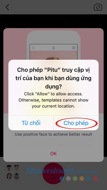 Cho phép truy cập vào vị trí