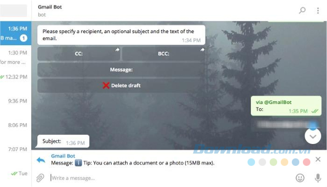 Bot không thích hợp để soạn email dài