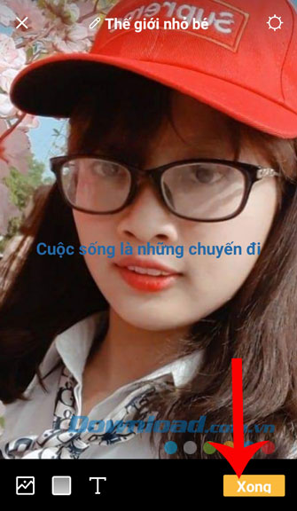 Chạm vào nút Xong