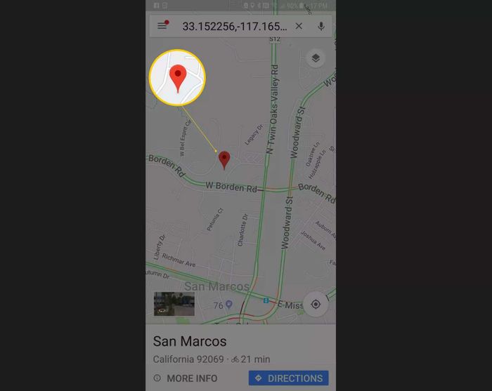 Cách lấy tọa độ trên Google Maps cho Android