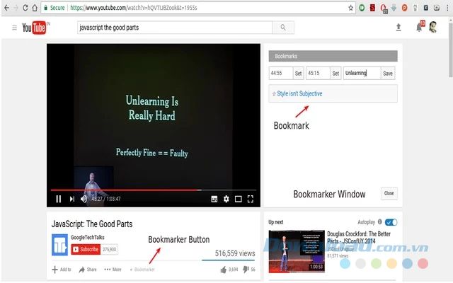 YouTube Bookmarker