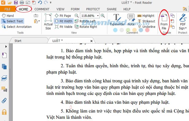 Mở tập tin Word đã lưu bằng Foxit Reader