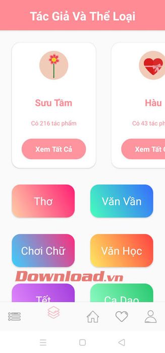 Phần Tác giả và Thể loại