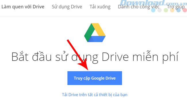 Truy cập vào Google Drive