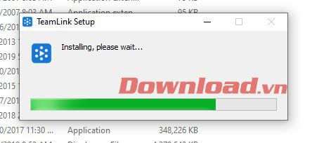 Quá trình cài đặt ứng dụng TeamLink