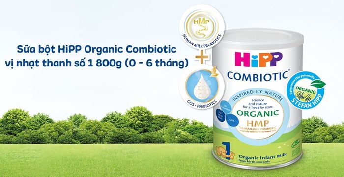 Sữa bột HiPP Organic Combiotic vị nhạt số 1 dung tích 800g (từ 0 - 6 tháng)