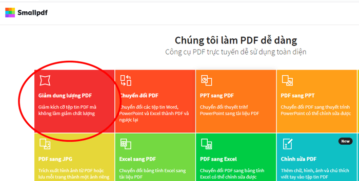 Thu gọn kích thước của PDF