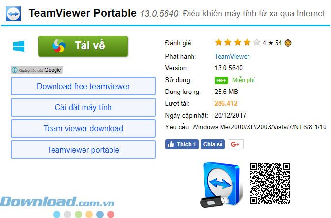 Ứng dụng TeamViewer