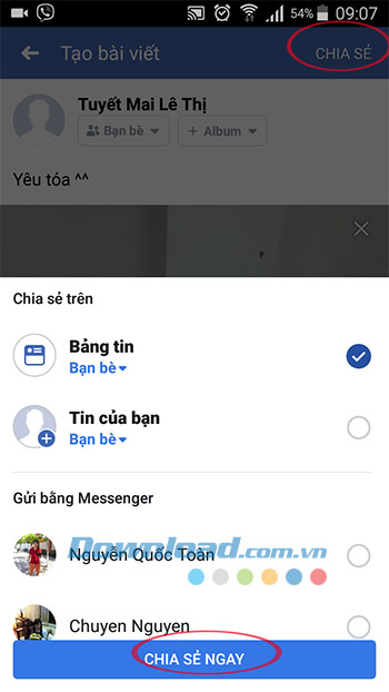 Chia sẻ trên Facebook