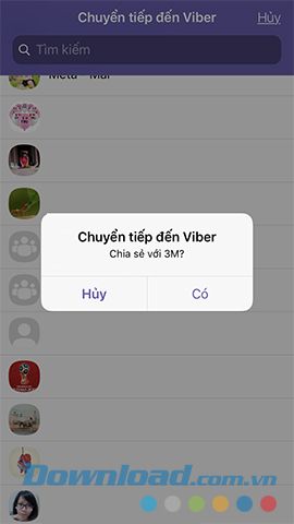 Xác nhận chia sẻ video Youtube qua Viber