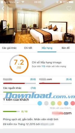 Đặt phòng qua Trivago