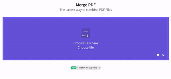 Hợp nhất file PDF Smallpdf