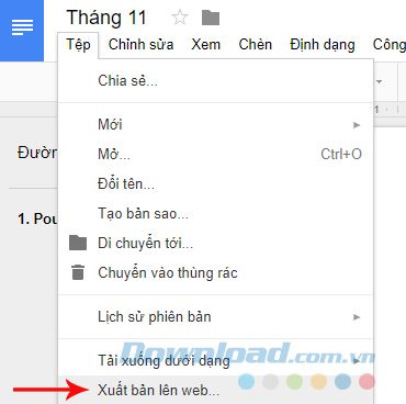 Công bố lên web