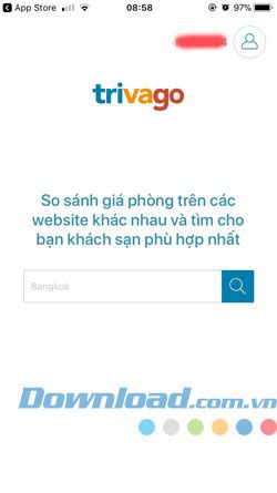 Đặt phòng qua Trivago