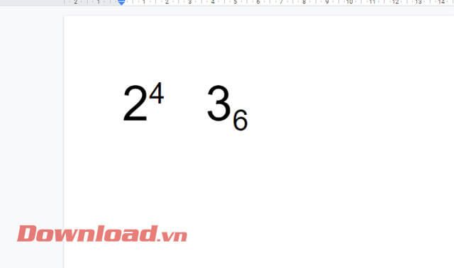 Hướng dẫn soạn thảo số mũ trên Google Docs