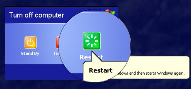 Khởi động lại máy tính