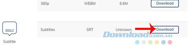 Tải phụ đề xuống