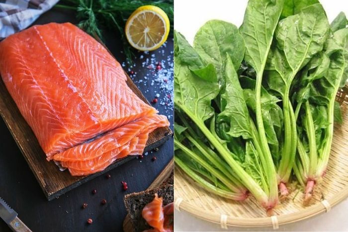 Những lợi ích tuyệt vời từ việc ăn cá hồi và cải bó xôi