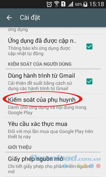 Quản lý của cha mẹ