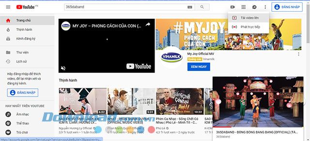 Xem video trên Youtube và thực hiện các tác vụ