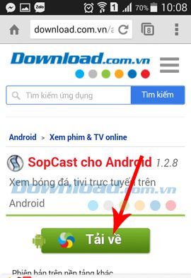 Cách xem bóng đá trên Sopcast cho Android