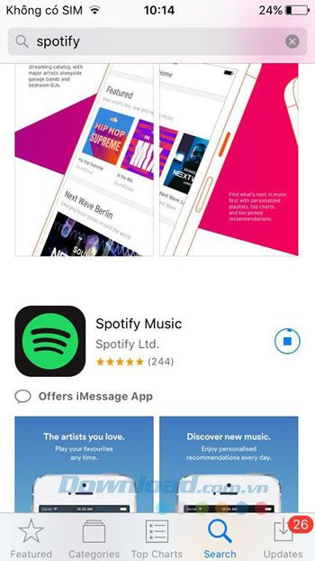 Quy trình cài đặt Spotify