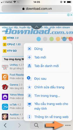 Giao diện mới trên Chrome iOS