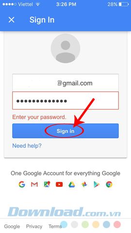 Đăng nhập vào Gmail