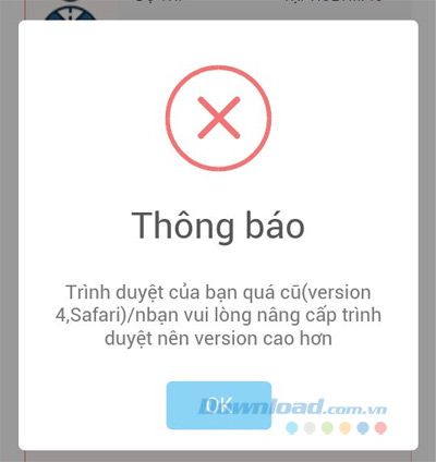 Thông báo về lỗi