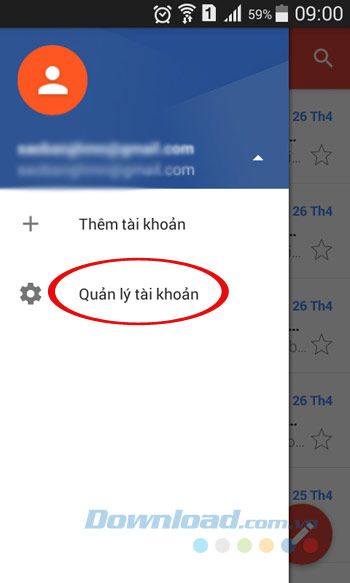 Quản lý tài khoản Gmail