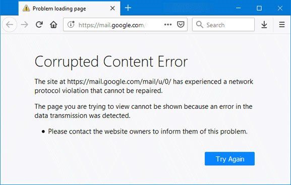 Hướng dẫn sửa lỗi Corrupted Content Error trên Firefox