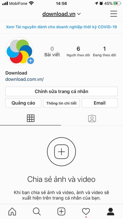 Hồ sơ Instagram tại Mytour.com.vn