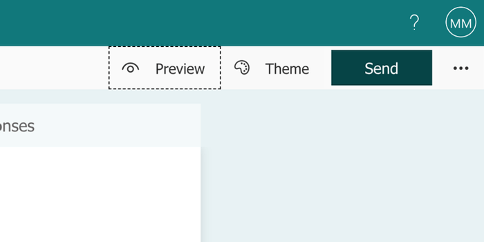 Tính năng xem trước trên Microsoft Forms