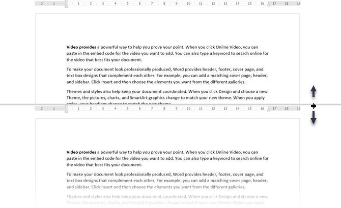 Phân đôi nội dung trong Microsoft Word