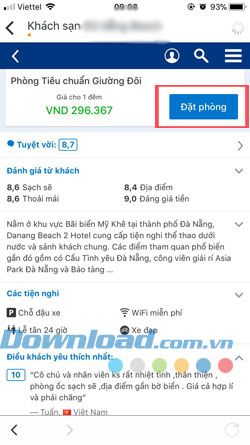 Đặt phòng qua Trivago