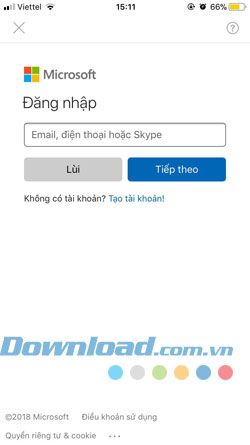 Trải nghiệm đăng nhập và sử dụng Outlook