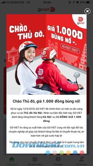 Phí là 1000 đồng