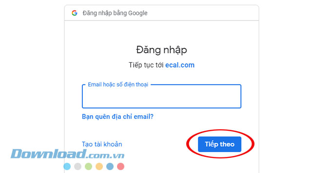 Đăng nhập vào tài khoản Google